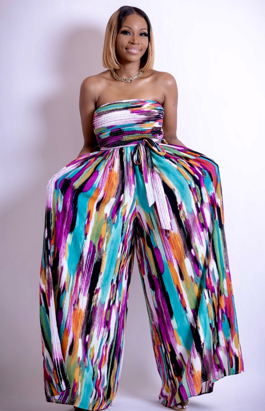 “LAYLA” Multicolored Sleeveless Jumpsuit